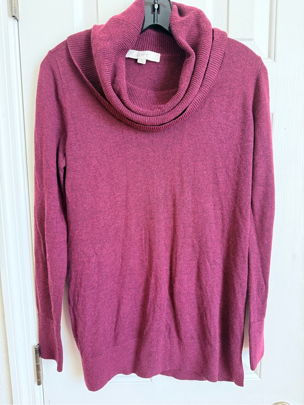 LOFT Women's Plum Cowl Neck Sweater Tunic